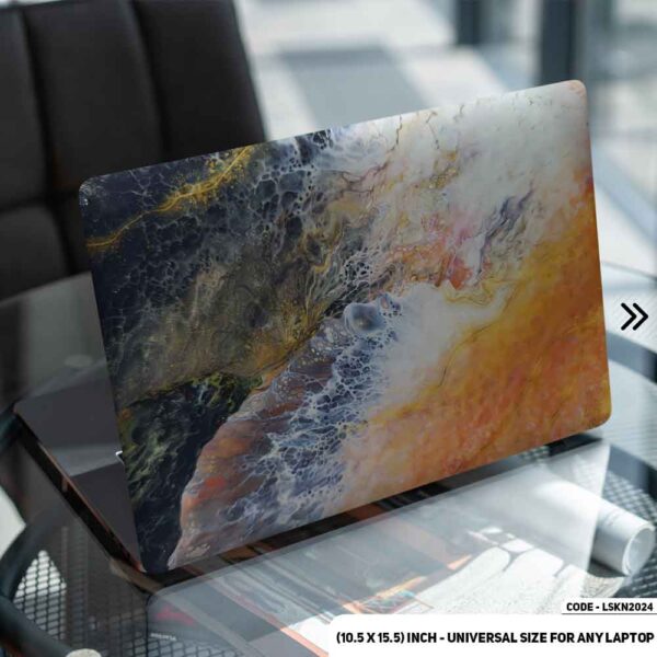 Liquid Marble Texture Matte Finished Removable Waterproof Laptop Sticker & Laptop Skin (Including FREE Accessories) - LSKN2024 - DDecorator