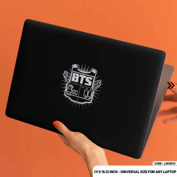 Shield Logo BTS Matte Finished Removable Waterproof Laptop Sticker & Laptop Skin (Including FREE Accessories) - LSKN531 - DDecorator