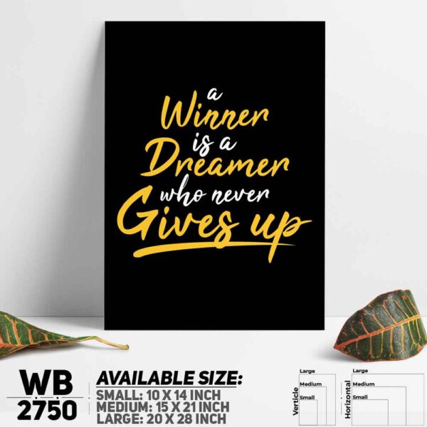 DDecorator Never Give Up - Motivational Wall Decoration And Home Decoration PVC Wall Board And Wall Canvas - WB2750