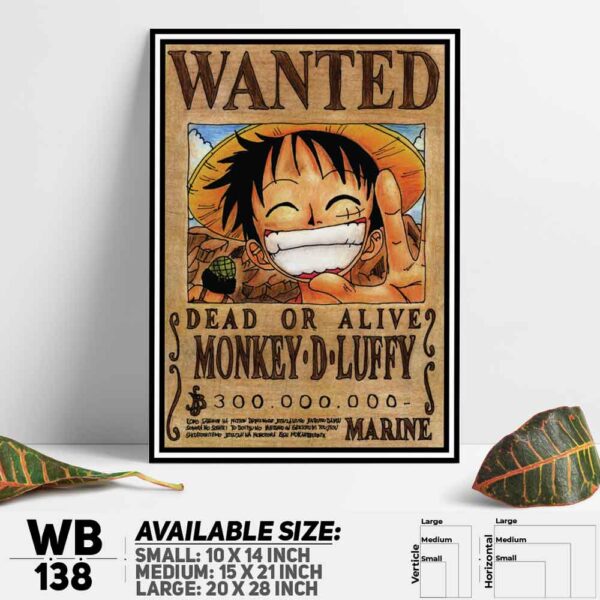 DDecorator One Piece Anime Manga series Wall Decoration And Home Decoration PVC Wall Board And Wall Canvas - WB138