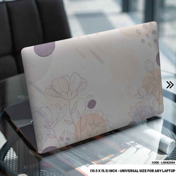Flower Pattern Floral Design Matte Finished Removable Waterproof Laptop Sticker & Laptop Skin (Including FREE Accessories) - LSKN2094 - DDecorator