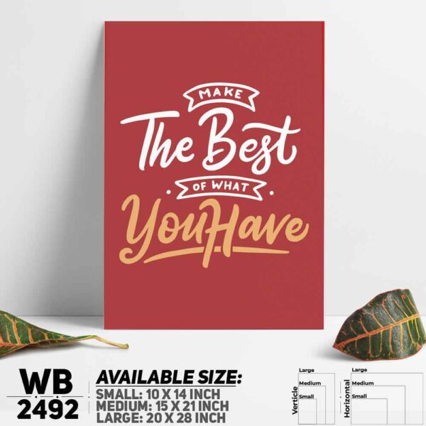 DDecorator Be Yourself - Motivational Wall Decoration And Home Decoration PVC Wall Board And Wall Canvas - WB2492