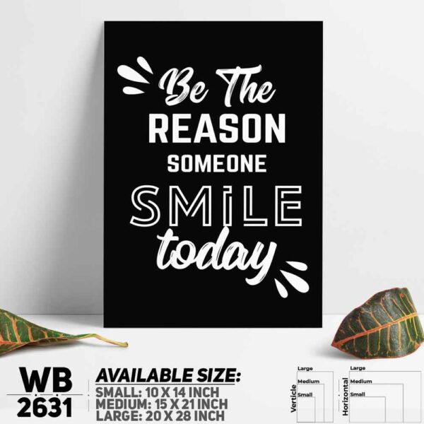 DDecorator Smile Today - Motivational Wall Decoration And Home Decoration PVC Wall Board And Wall Canvas - WB2631