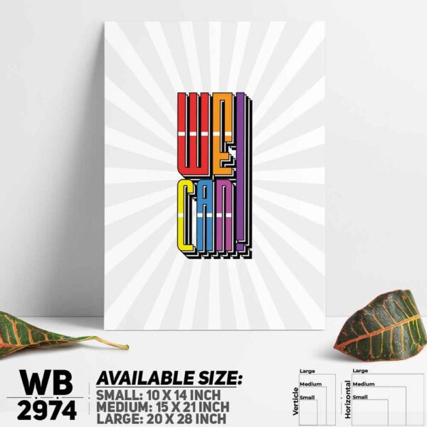 DDecorator We Can - Motivational Wall Decoration And Home Decoration PVC Wall Board And Wall Canvas - WB2974