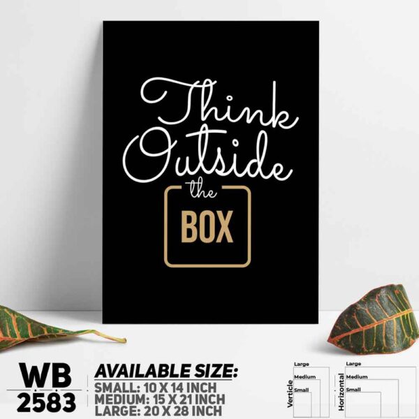 DDecorator Think Outside The Box - Motivational Wall Decoration And Home Decoration PVC Wall Board And Wall Canvas - WB2583