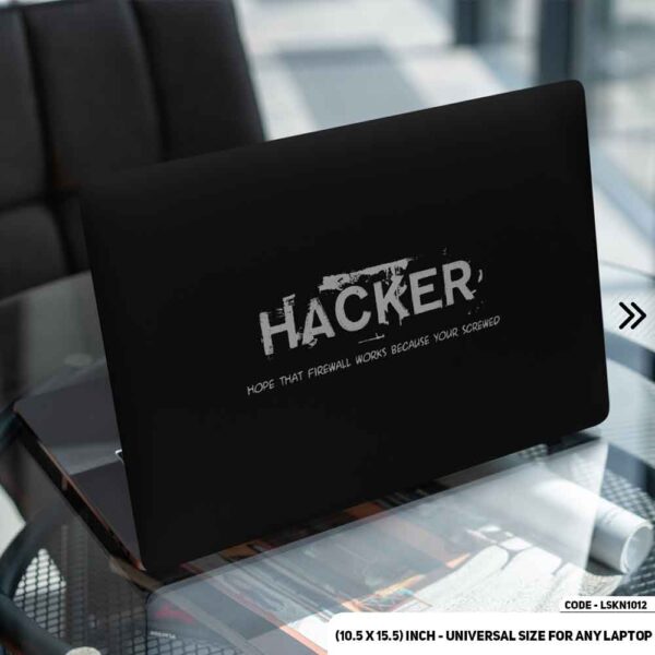 Hacker Logo Matte Finished Removable Waterproof Laptop Sticker & Laptop Skin (Including FREE Accessories) - LSKN1012 - DDecorator
