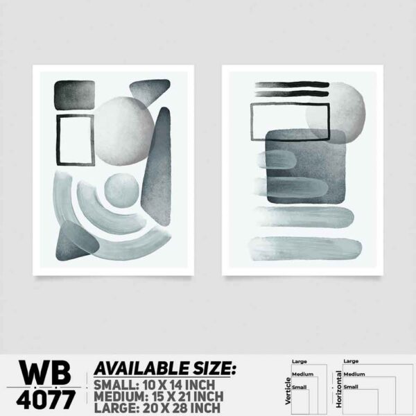 DDecorator Abstract Art (Set of 2) Wall Decoration And Home Decoration PVC Wall Board And Wall Canvas - WB4077