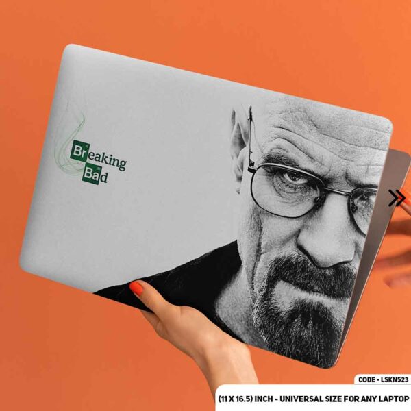 Black & White Heisenberg & Breaking Bad Matte Finished Removable Waterproof Laptop Sticker & Laptop Skin (Including FREE Accessories) - LSKN523 - DDecorator