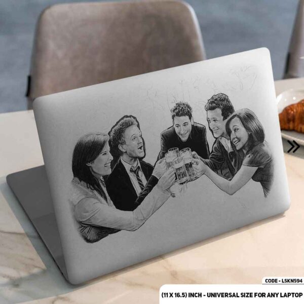 All Carecter In How I Met Your Mother TV Series  Matte Finished Removable Waterproof Laptop Sticker & Laptop Skin (Including FREE Accessories) - LSKN594 - DDecorator