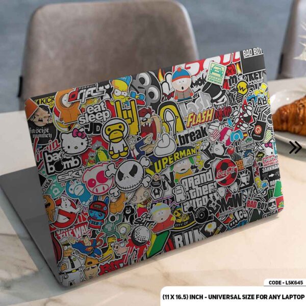 Sticker Bombing Matte Finished Removable Waterproof Laptop Sticker & Laptop Skin (Including FREE Accessories) - LSKN645 - DDecorator