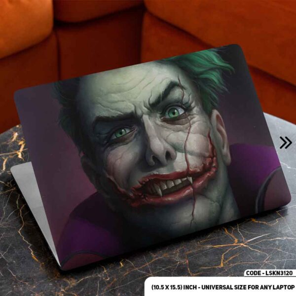 JOKER Face Matte Finished Removable Waterproof Laptop Sticker & Laptop Skin (Including FREE Accessories) - LSKN3120 - DDecorator