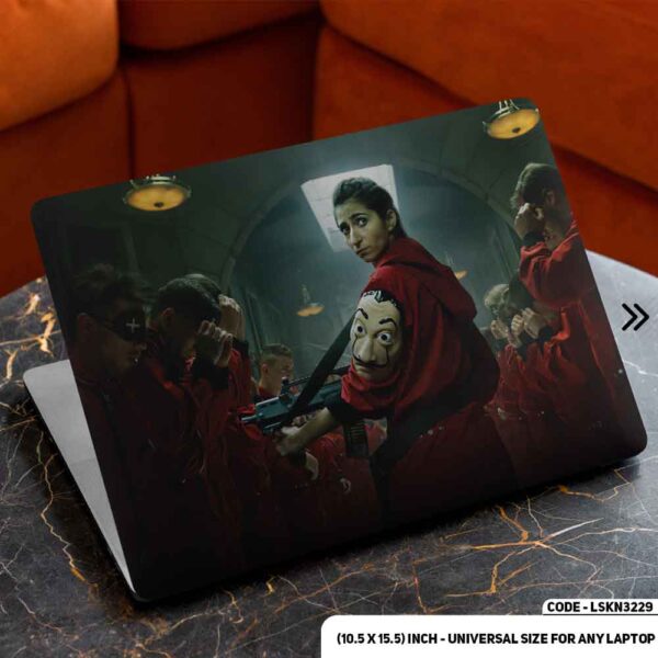 Naomi - Money Heist Matte Finished Removable Waterproof Laptop Sticker & Laptop Skin (Including FREE Accessories) - LSKN3229 - DDecorator