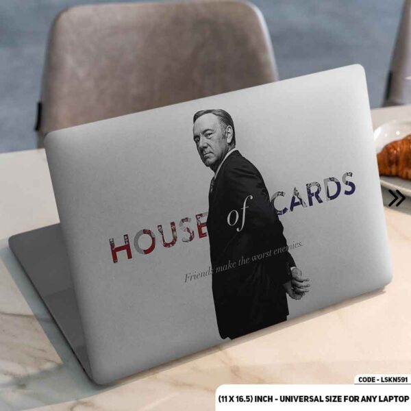 House Of Cards main Character Matte Finished Removable Waterproof Laptop Sticker & Laptop Skin (Including FREE Accessories) - LSKN591 - DDecorator