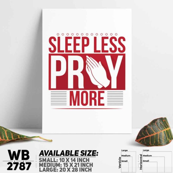 DDecorator Pray More - Islamic Religious Wall Decoration And Home Decoration PVC Wall Board And Wall Canvas - WB2787