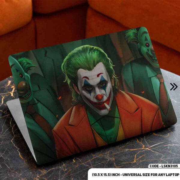 JOKER Face Matte Finished Removable Waterproof Laptop Sticker & Laptop Skin (Including FREE Accessories) - LSKN3105 - DDecorator