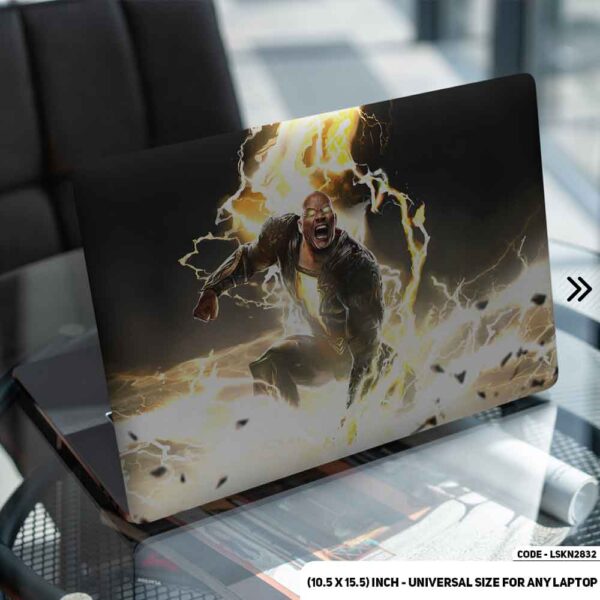 Black Adam Matte Finished Removable Waterproof Laptop Sticker & Laptop Skin (Including FREE Accessories) - LSKN2832 - DDecorator