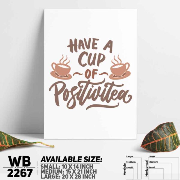 DDecorator Be Happy & Drink Coffee - Motivational Wall Decoration And Home Decoration PVC Wall Board And Wall Canvas - WB2267