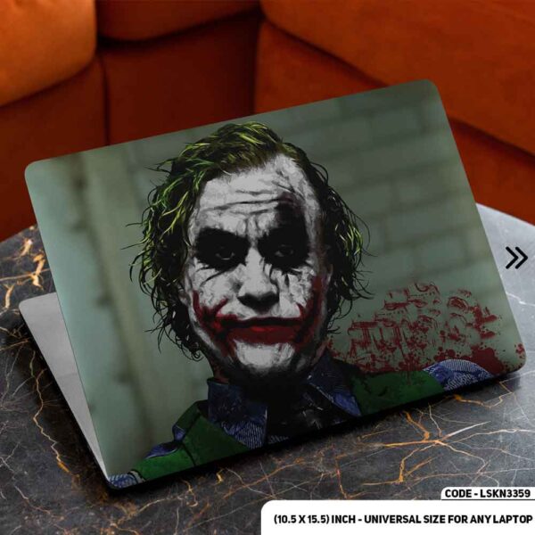 Joker Staring Face Matte Finished Removable Waterproof Laptop Sticker & Laptop Skin (Including FREE Accessories) - LSKN3359 - DDecorator