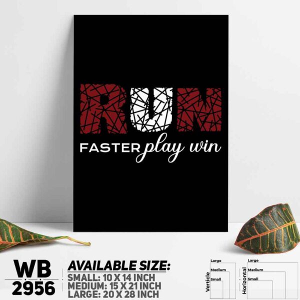 DDecorator Run Faster - Motivational Wall Decoration And Home Decoration PVC Wall Board And Wall Canvas - WB2956