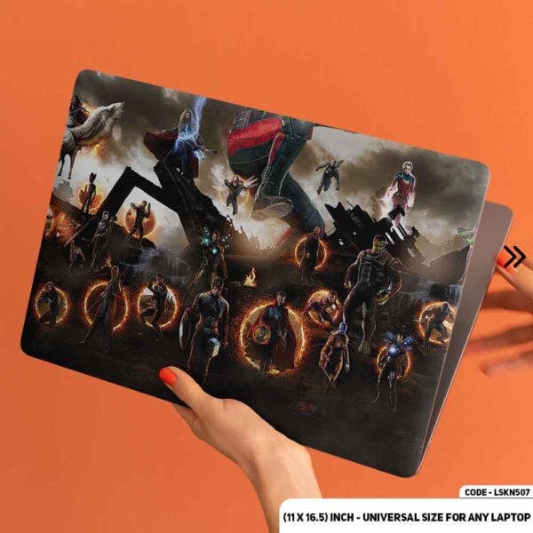 Epic Fight Scene Of Avengers Infinity War Matte Finished Removable Waterproof Laptop Sticker & Laptop Skin (Including FREE Accessories) - LSKN507 - DDecorator
