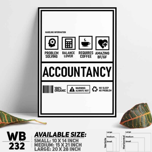 DDecorator Funny Accountant Parody Wall Decoration And Home Decoration PVC Wall Board And Wall Canvas - WB232