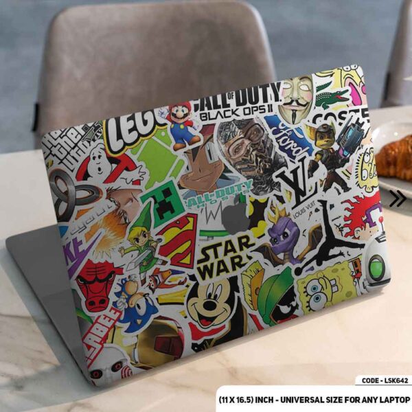 Sticker Bombing Matte Finished Removable Waterproof Laptop Sticker & Laptop Skin (Including FREE Accessories) - LSKN642 - DDecorator