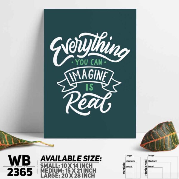 DDecorator Everything Is Real - Motivational Wall Decoration And Home Decoration PVC Wall Board And Wall Canvas - WB2365