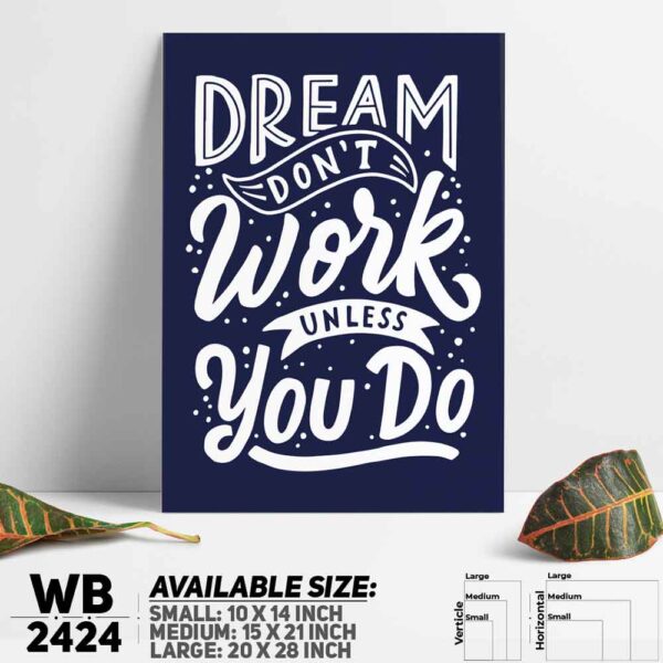 DDecorator Do Hard Work - Motivational Wall Decoration And Home Decoration PVC Wall Board And Wall Canvas - WB2424
