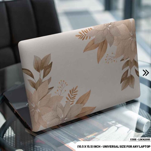 Flower Pattern Floral Design Matte Finished Removable Waterproof Laptop Sticker & Laptop Skin (Including FREE Accessories) - LSKN2095 - DDecorator