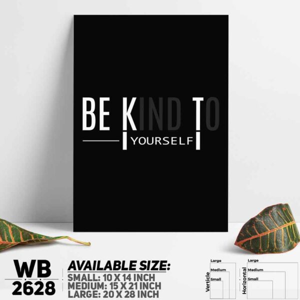 DDecorator Be Kind - Motivational Wall Decoration And Home Decoration PVC Wall Board And Wall Canvas - WB2628