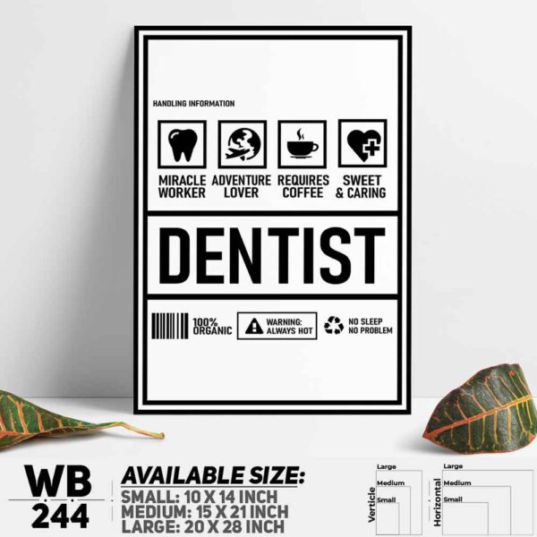 DDecorator Funny Dentist Parody Wall Decoration And Home Decoration PVC Wall Board And Wall Canvas - WB244