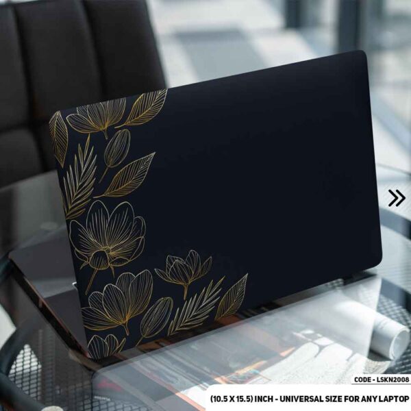 Blue Flower Pattern Floral Design Matte Finished Removable Waterproof Laptop Sticker & Laptop Skin (Including FREE Accessories) - LSKN2008 - DDecorator