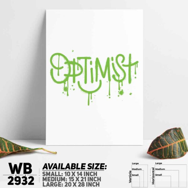DDecorator Optimist - Motivational Wall Decoration And Home Decoration PVC Wall Board And Wall Canvas - WB2932