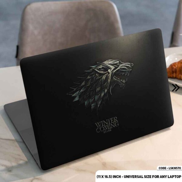 Winter Is Coming Game of Thrones Matte Finished Removable Waterproof Laptop Sticker & Laptop Skin (Including FREE Accessories) - LSKN570 - DDecorator