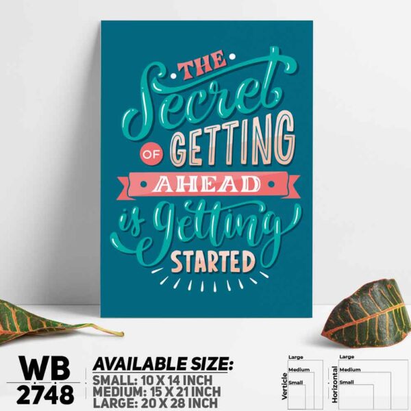 DDecorator Get Started Now - Motivational Wall Decoration And Home Decoration PVC Wall Board And Wall Canvas - WB2748