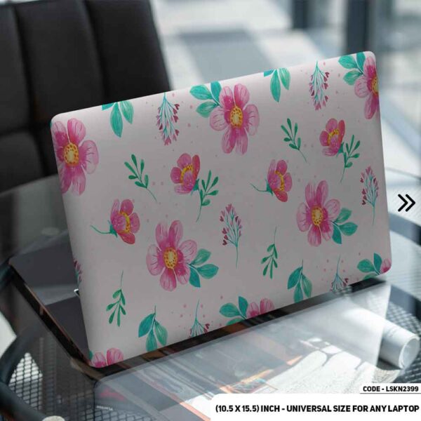 Flower Pattern Floral Design Matte Finished Removable Waterproof Laptop Sticker & Laptop Skin (Including FREE Accessories) - LSKN2399 - DDecorator