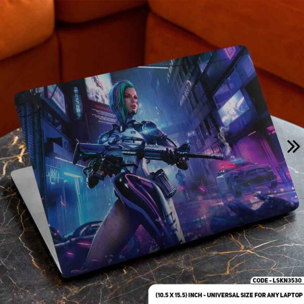 Digital Character Illustration Matte Finished Removable Waterproof Laptop Sticker & Laptop Skin (Including FREE Accessories) - LSKN3530 - DDecorator
