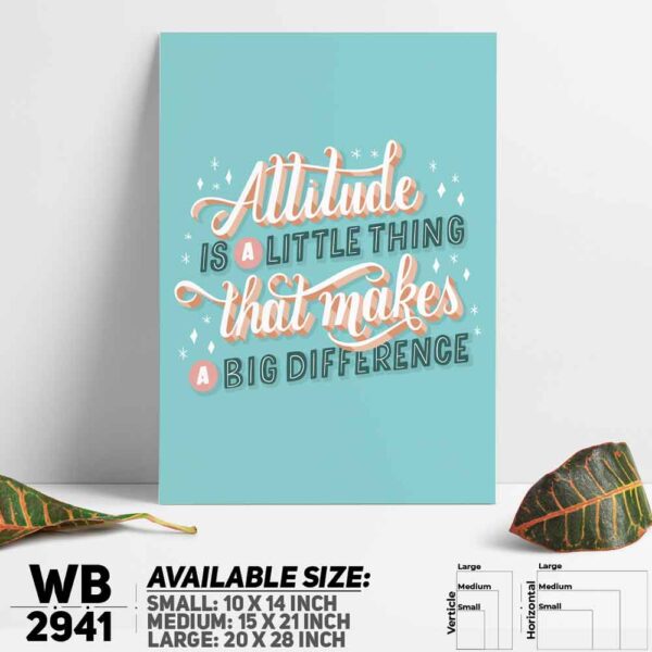 DDecorator Attitude Is Everything - Motivational Wall Decoration And Home Decoration PVC Wall Board And Wall Canvas - WB2941