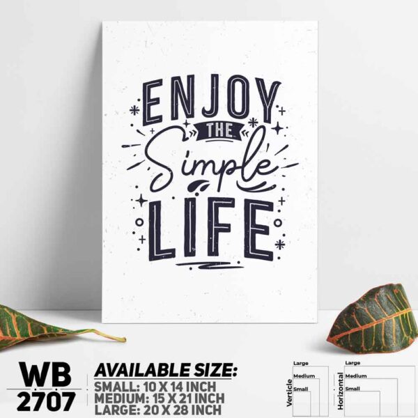 DDecorator Enjoy Simple Life - Motivational Wall Decoration And Home Decoration PVC Wall Board And Wall Canvas - WB2707
