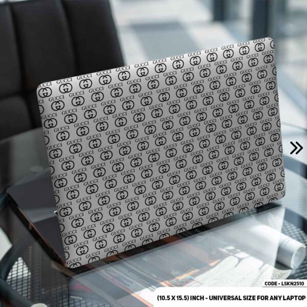 Luxury Brand Iconic Pattern White Matte Finished Removable Waterproof Laptop Sticker & Laptop Skin (Including FREE Accessories) - LSKN2510 - DDecorator
