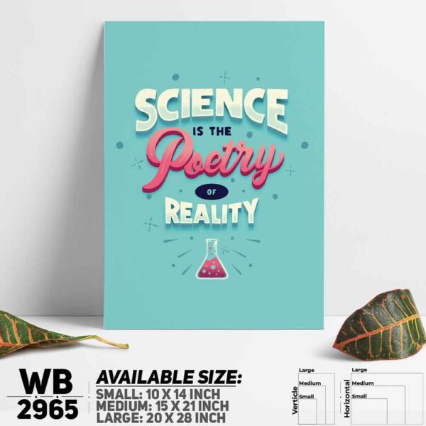 DDecorator Science Is The Reality - Motivational Wall Decoration And Home Decoration PVC Wall Board And Wall Canvas - WB2965