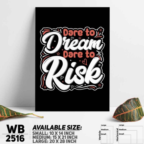 DDecorator Dare To Dream - Motivational Wall Decoration And Home Decoration PVC Wall Board And Wall Canvas - WB2516