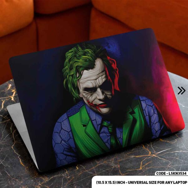 JOKER Matte Finished Removable Waterproof Laptop Sticker & Laptop Skin (Including FREE Accessories) - LSKN3534 - DDecorator