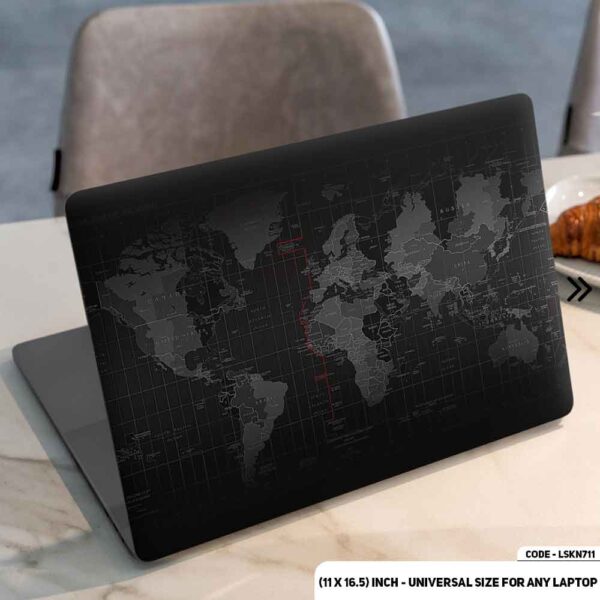 World Map Matte Finished Removable Waterproof Laptop Sticker & Laptop Skin (Including FREE Accessories) - LSKN711 - DDecorator