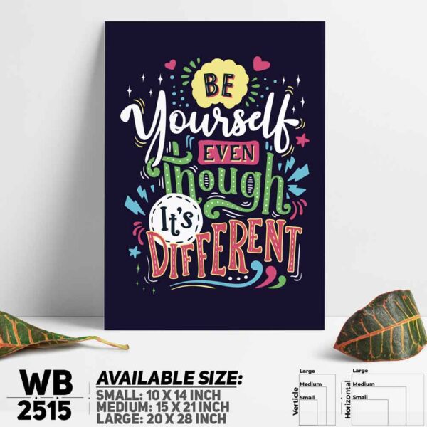DDecorator Be Yourself - Motivational Wall Decoration And Home Decoration PVC Wall Board And Wall Canvas - WB2515