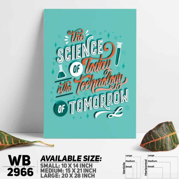 DDecorator Science Is Everything - Motivational Wall Decoration And Home Decoration PVC Wall Board And Wall Canvas - WB2966