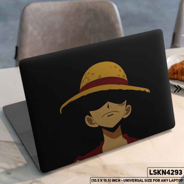 One Piece Manga Series Monkey D. Luffy Straw Hat  Matte Finished Removable Waterproof Laptop Sticker & Laptop Skin (Including FREE Accessories) - LSKN4293 - DDecorator