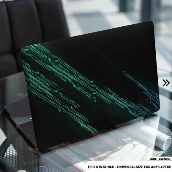 Black Abstract Art Matte Finished Removable Waterproof Laptop Sticker & Laptop Skin (Including FREE Accessories) - LSKN967 - DDecorator
