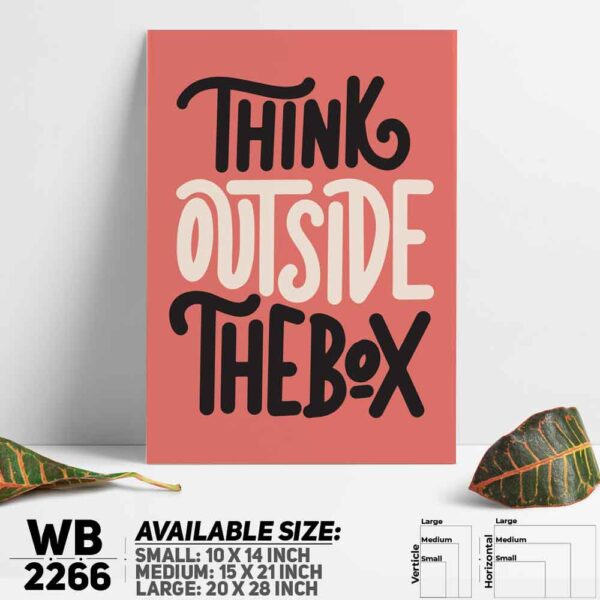DDecorator Think Outside The Box - Motivational Wall Decoration And Home Decoration PVC Wall Board And Wall Canvas - WB2266