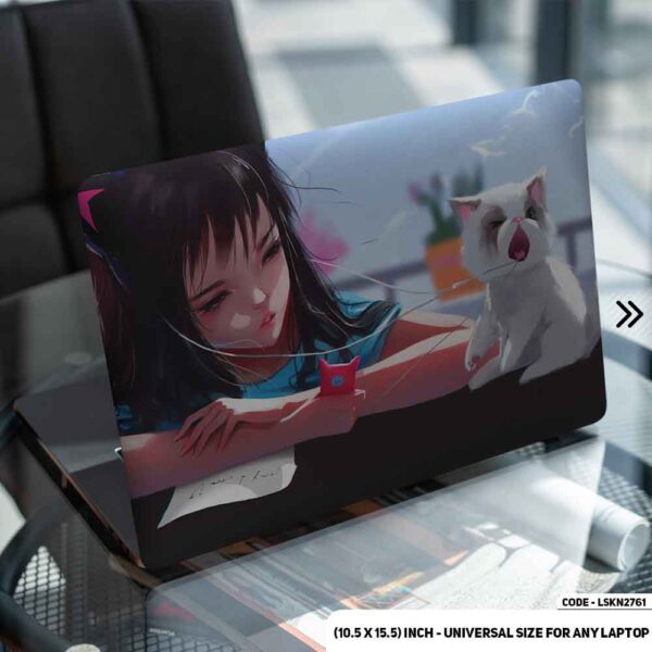 Digital Fantacy Anime Illustration Matte Finished Removable Waterproof Laptop Sticker & Laptop Skin (Including FREE Accessories) - LSKN2761 - DDecorator